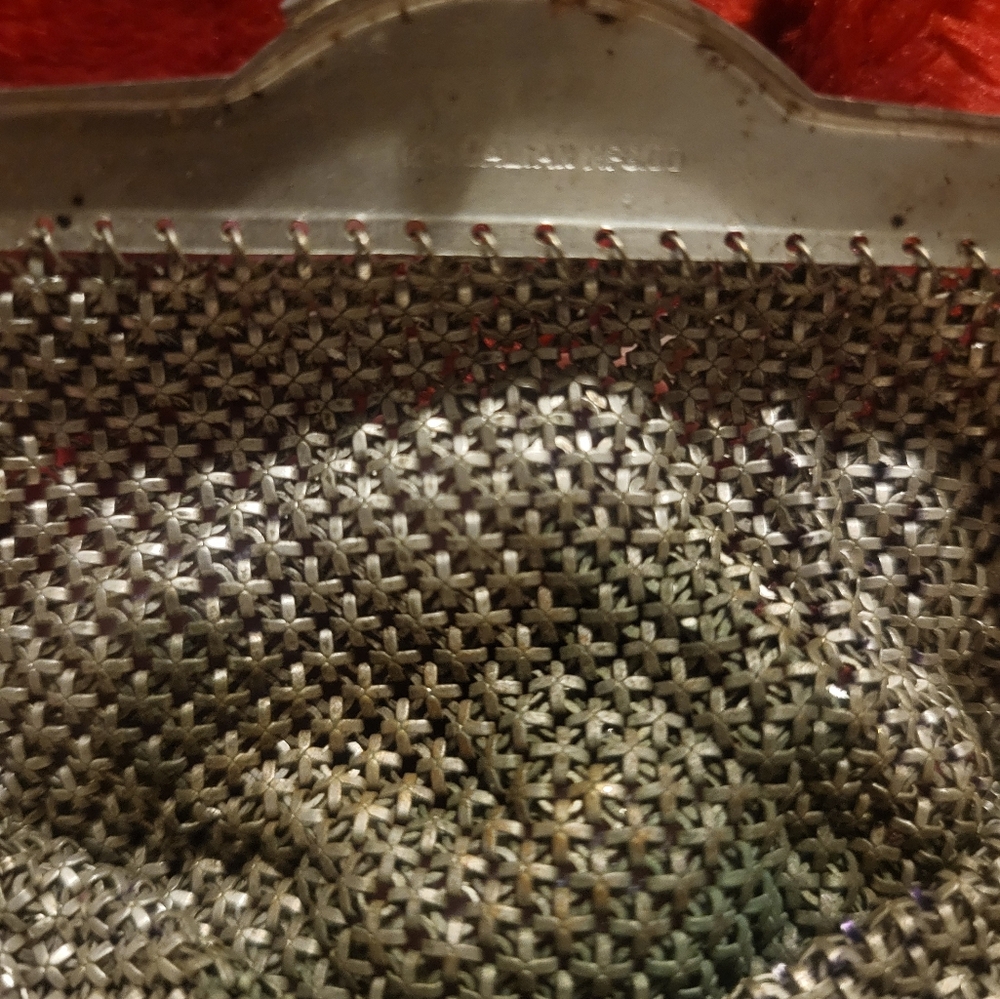 Silver Mesh Wristlet Clutch